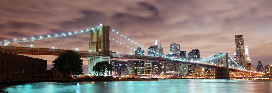 Фотообои Бруклинский мост в вечернем свете