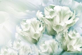 Фреска Белые тюльпаны абстракция